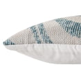 thumbnail image 3 of Nikki Chu by Jaipur Living Cymbal Indoor/ Outdoor Geometric Teal/ Cream Poly Fill Pillow (18" Square), 3 of 4
