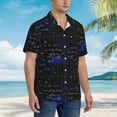 thumbnail image 3 of Balery Mathematica Science Camisas hawaianas de manga corta para hombre, camisas playeras de corte holgado, camisas de vacaciones con botones,Small, 3 of 7