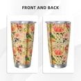thumbnail image 3 of Easygdp Vintage Bird 20oz Stainless Steel Vacuum Insulated Double Wall Travel Tumbler, Durable Insulated Coffee Mug with Spillproof Lid-Straw Three-piece Set, 3 of 8