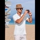 thumbnail image 4 of Camiseta Informal Henley de Corta con Cuello Mao para Hombre, Camiseta Texturizada de Playa para Verano. L, 4 of 10