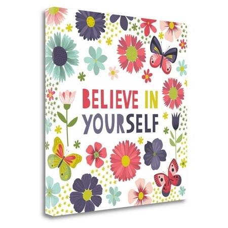 Tangletown Fine Art Believe In Yourself Canvas Ready To Hang Giclee Print Wall Art By Lamai (Best Place To Hang Yourself)