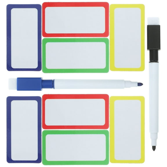 Raindrops 20 Labels Reusable Dry Erase Magnetic Label Assorted Color 11.5x1in 5x2.5in For Whiteboard Sticker