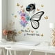 thumbnail image 1 of Un conjunto de pegatinas de pared de flores de mariposas de niña bonita decoración de pared para dormitorio sala de estar Oficina TUNC Sencillez, 1 of 4