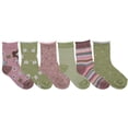 thumbnail image 1 of Nicky Noodles Chaussettes de Quartier 6 Pack de Grandes Filles Sauge & Roses, 1 of 1