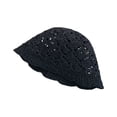 thumbnail image 5 of Hollow out Crochet Knit Sun Hats for Women Foldable Packable Bucket Hat Summer Beach Hat, 5 of 5