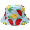 thumbnail image 1 of Bonnet de Pêcheur à Motif Banane à Imprimé Fruits Bonnet Empaquetable Réversible d'Été, 1 of 4