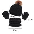 thumbnail image 2 of Gorro para niños, bufanda, guantes, tres piezas, gorro para bebé de otoño e invierno, 2 of 5
