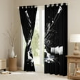 thumbnail image 3 of Manfei Hockey Sport Blackout Curtains Set of 2 (52x84 Each),Boys Ball Game Window Curtains,White Black Curtains and Drapes For Kids Boys,Super Cozy Room Decorative, 3 of 6