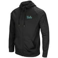 thumbnail image 2 of Men's Colosseum Black UCLA Bruins Blackout 3.0 Tonal Raglan Full-Zip Hoodie, 2 of 3