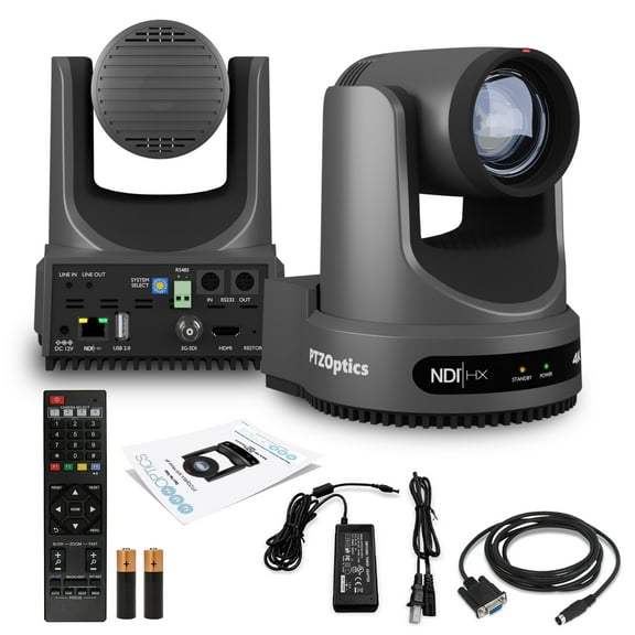 PTZOptics Move 4K 12X NDI|HX PTZ Camera - Gray PT12X-4K-GY-G3