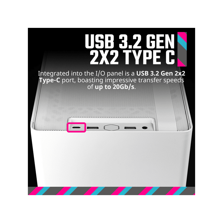 Cooler Master MasterBox mITX Desktop Computer Case White