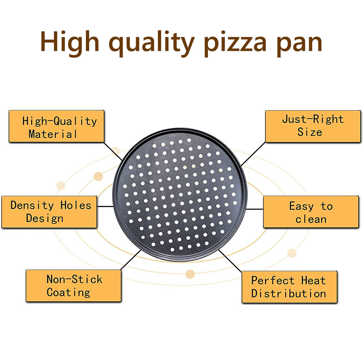  Beasea Pizza Pans with Holes, 8.5 Inch Food Network Pizza Pan  Heavy Duty Aluminum Alloy Round Pizza Tray Perforated Pizza Crisper Pan  Pizza Baking Tray Bakeware for Home Restaurant Kitchen Air