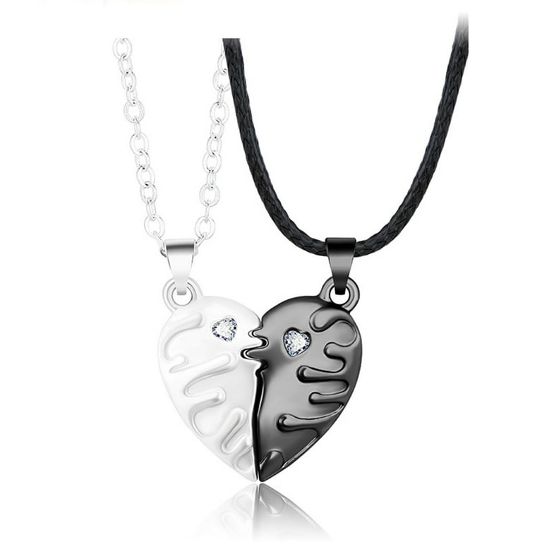 Necklace 2pieces shops heart