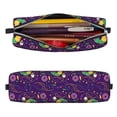 thumbnail image 2 of Naloa Mardi Gras and Donuts Leather Pencil Case, Makeup Pouch, Zipper Pouch for Daily Essentials, Storage Organizer, Cosmetics and Stationary Bag, 2 of 7