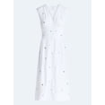 thumbnail image 4 of Free Assembly Women's Sleeveless Embroidered Cotton V-Neck Midi Dress, Sizes XS-XXL, 4 of 5