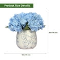 thumbnail image 4 of My Texas House Faux Hydrangeas in Blue and White Floral Vase, 9.5", 4 of 5