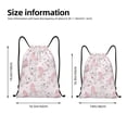 thumbnail image 2 of Kdxio Cute Piggy Ballerina Print Drawstring Backpack Bag,Waterproof Draw String Back Sack, Gym Drawstring Bags Swim Bag For Unisex, 2 of 5