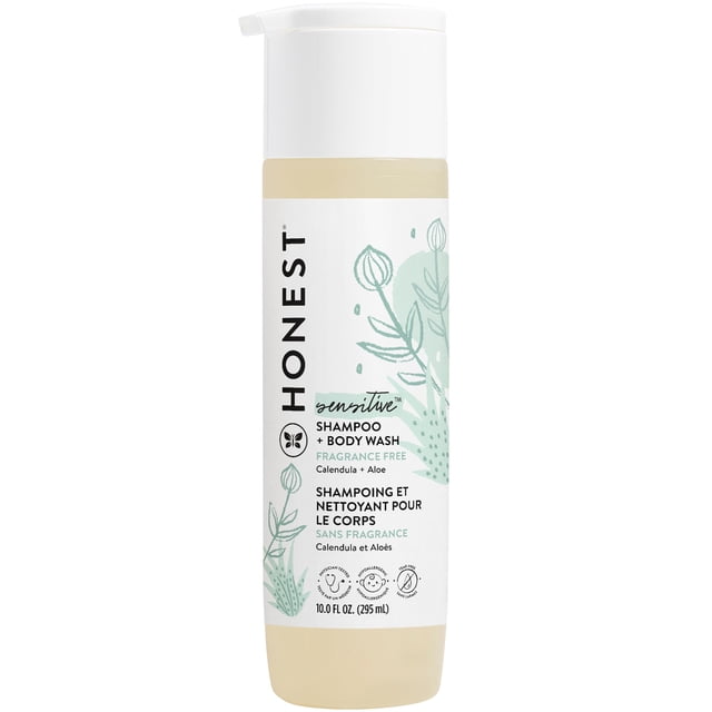Champú limpiador y gel de baño The Honest Company 2 en 1, 300 ml