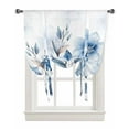 thumbnail image 2 of Summer Plants Flowers Watercolor Curtains for Living Room Bedroom Modern Tie Up Window Curtain Kitchen Short Curtain, 2 of 6