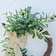 thumbnail image 5 of Farship 20Inch Spring Summer Wreath Artificial Green Olive Wreath with Olive Beans Wall Hanging Decorations for Front Door Indoor Outdoor Farmhouse, 5 of 6