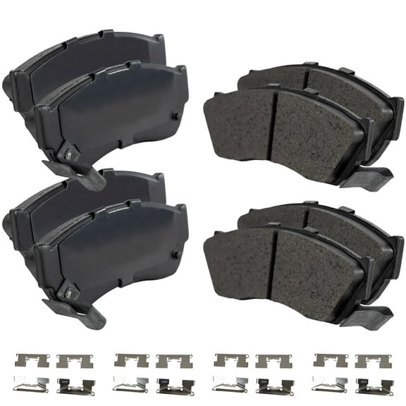 Brake Pad Set Compatible with 1998-2001 Chevrolet Metro 1989-2001 Suzuki Swift 4Cyl 3Cyl 1.3L 1.0L Front