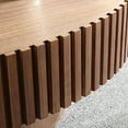 thumbnail image 6 of Kevinplus 43.7” Modern Oval Coffee Table with Sturdy Pedestal for Living Room, Walnut, 6 of 13