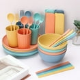 thumbnail image 4 of KEINXS Wheat Straw Dinnerware Sets for 4 (32Pcs)  Microwave Dishwasher Safe Tableware Lightweight Bowls  Cups  Plates Set Reusable Dinner Kitchen Gadgets, 4 of 9