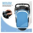 thumbnail image 6 of WDZS 3-Wheel Pet Stroller, Foldable Travel Jogger for Small & Medium Dogs & Cats (Up to 33lbs), Lightweight Carrier with Breathable Mesh Cover, Cup Holder & Storage Basket, Sky Blue Polka Dots, 6 of 8