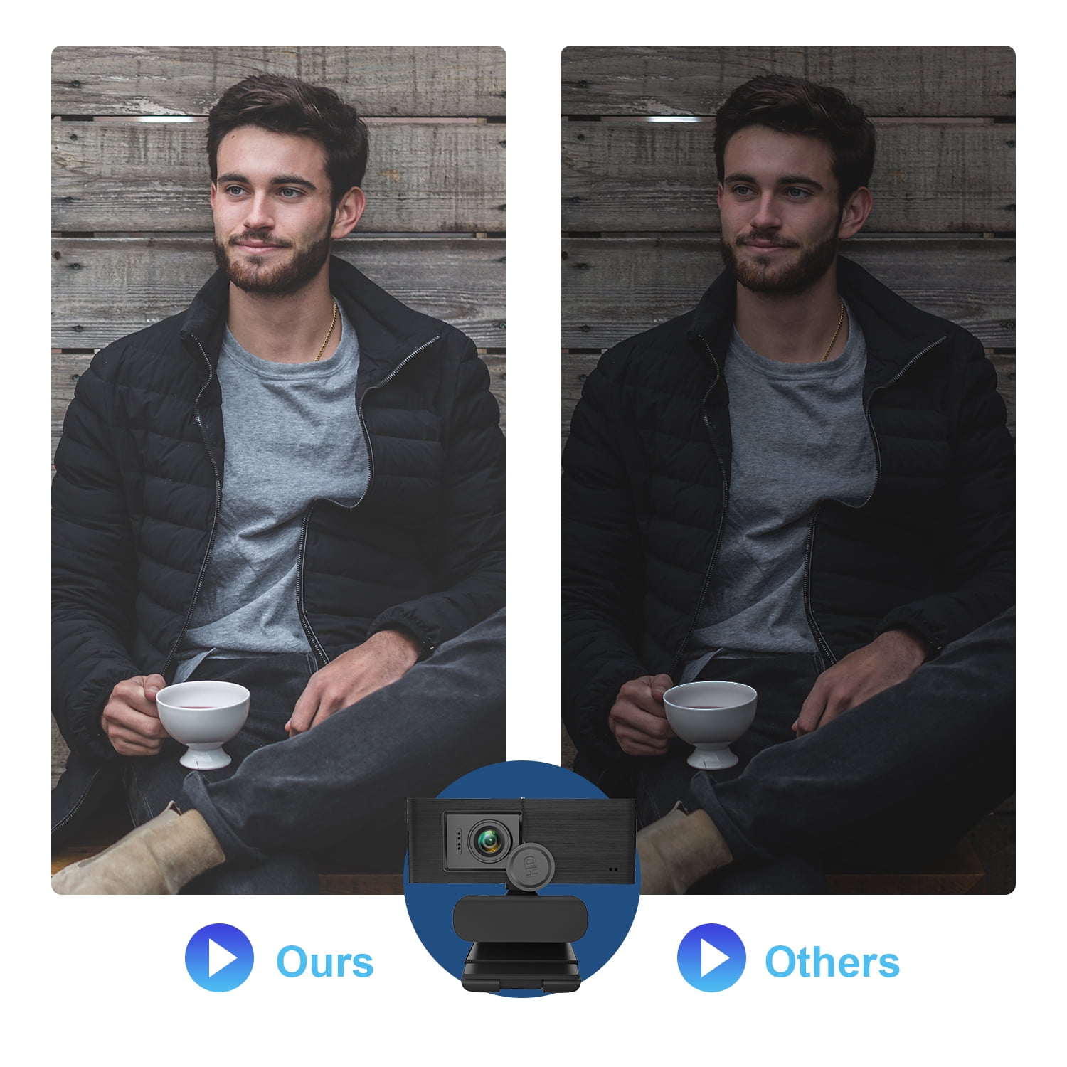 Anivia 1080P Webcam HD with Privacy Cover - Pro FHD Streaming Web Camera with Digital Microphone - CF921 Black USB Computer Webcam for PC Laptop Desktop Mac Video Calling（Ship from USA）