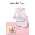 thumbnail image 2 of Rush Baby Double Layer Sleeveless Waterproof Coverall Eating Apron Cute Cartoon Bib --- Lovely Cat S342, 2 of 5