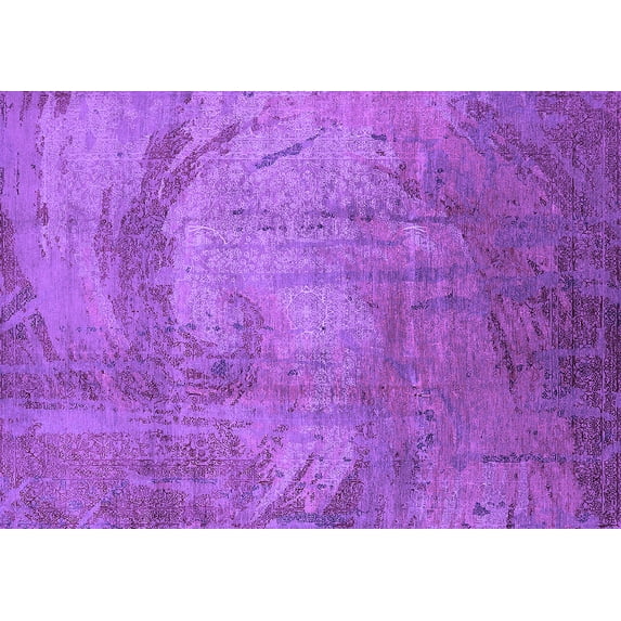 Ahgly Company Indoor Rectangle Oriental Purple Industrial Area Rugs, 2' x 5'