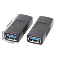 thumbnail image 2 of 2Pcs Usb 3.0 Type A Female To Female Adapter Coupler Gender Changer Connector, 2 of 5