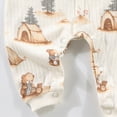 thumbnail image 5 of Kogui Baby Clothes Boy Baby Boy Romper Footed Long Sleeve Newborn Girl Clothes Footless with Zipper and Mitten Cuffs 0 3 6 9 12 18 24 Months (Coffee,0-3 Months), 5 of 7