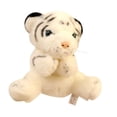 thumbnail image 3 of Marionetas de mano de animales, tigre de peluche para juego interactivo, peluche móvil Blanco, 3 of 9