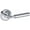 Polished Chrome, variant on Baldwin FDLACRRR055 La Conner Non-Turning Two-Sided Dummy Door Lever Set - Nickel