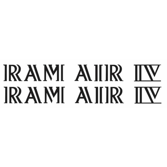 OER "Ram Air IV" Black Hood Scoop Decal Set 1969-1970 Firebird and Trans AM
