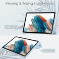 thumbnail image 4 of Allytech Clear Case for Samsung Galaxy Tab A8 10.5" 2022, Slim Trifold Viewing & Typing Stand Acrylic Transparent Back Cover with Auto Wake Sleep for Galaxy Tab A8 SM-X200/SM-X205/SM-X207, Skyblue, 4 of 7