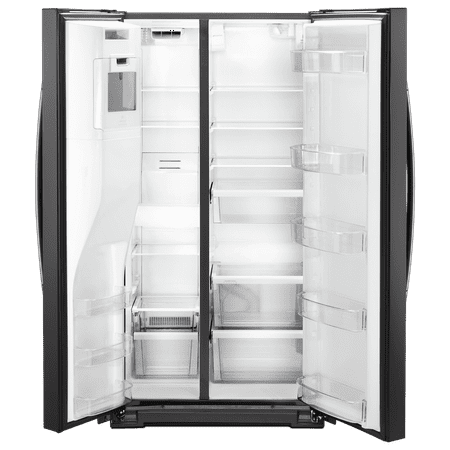 Whirlpool - 20.6 Cu. Ft. Side-by-Side Counter-Depth Refrigerator - Black