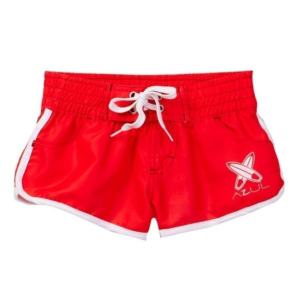 ladies red swim shorts