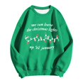 thumbnail image 4 of Fiaer Womens Pullover Sweatshirts Christmas Cute Funny Graphic Plus Size Crew Neck Long Sleeve Baggy Casual Fashion Tops Green S, 4 of 4