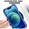 thumbnail image 3 of Funda de metal para iPhone 13 Pro Max, resistente, de aluminio, para exteriores, con protector de pantalla y cámara, de grado militar (azul, iPhone 13 Pro Max), 3 of 6
