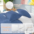 thumbnail image 3 of Navy Blue Bedding 3 Piece Duvet Cover Set Twin Size, Vintage Country Monochrome Farmhouse Soft Microfiber Comforter Cover with Zipper Closure & Pillowcases, Wrinkle & FadeResistant Quilt Cover, 3 of 9