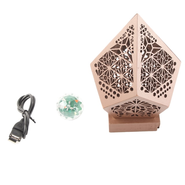 Lampe de Sol en Bois USB avec Design Géométrique Moderne pour Salon Chambre