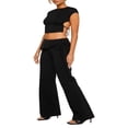 thumbnail image 3 of Slim Fit T-Shirts for Women - Summer Short Sleeve Crop Tops, 3 of 9