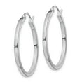 thumbnail image 2 of White Sterling Silver Earring Hoop Women'S 31 mm 30, 2 of 3