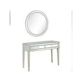 thumbnail image 2 of Camden Isle CI-86422 Alice 48 in. Antique Silver Rectangle Glass Console Table with Wall Mirror, 2 of 6