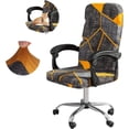 thumbnail image 1 of Funda para silla de oficina para adultos, funda elástica giratoria para silla de oficina, fundas modernas universales extraíbles, protector para silla de oficina (gris, L), 1 of 5