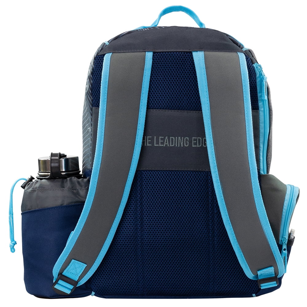 MVP Disc Sports Shuttle Disc Golf Backpack Bag (Dark Gray/Sky Blue)