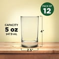 thumbnail image 5 of Orange Juice Glasses 5 oz. Set of 12, Bulk Pack - Sampler, Great for Wedding, Party, Birthday, Events - Clear, 5 of 5