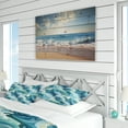thumbnail image 4 of Designart "Sprayed By The Ocean" Blue Coastal Bedding Covert Set - Nautical & Coastal Bed Set With 2 Shams, 4 of 5